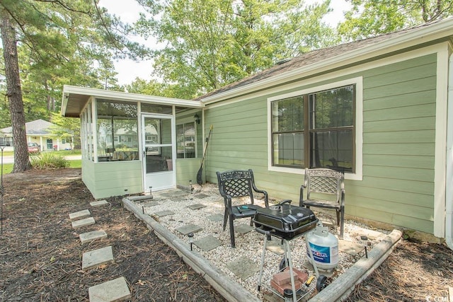 6610 Mallard View Pt, Myrtle Beach, SC 29588 - view of patio / terrace with a sunroom and area for grilling