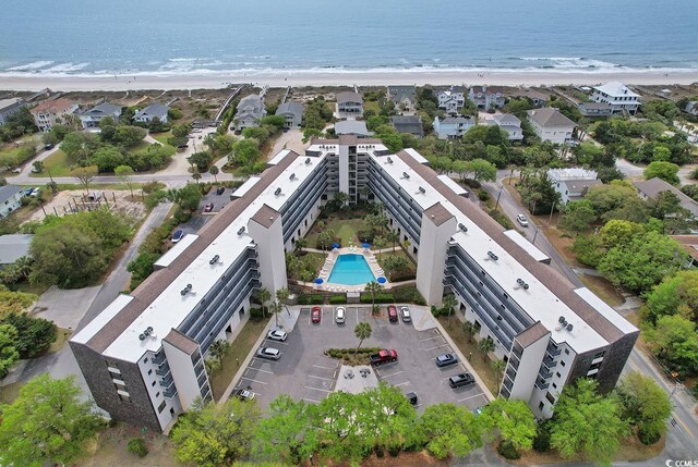 423 Parker Dr Unit 334, Pawleys Island, SC 29585 - aerial view of expansive coastline and a pool