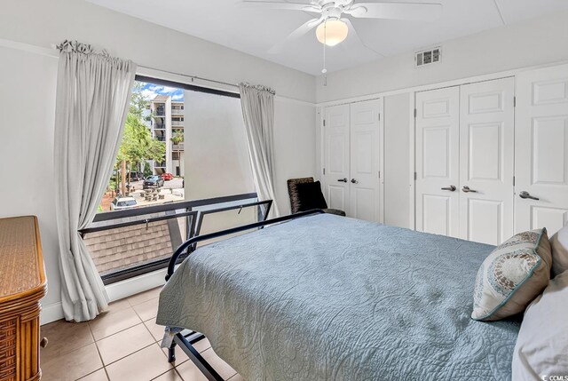 423 Parker Dr Unit 334, Pawleys Island, SC 29585 - bedroom featuring tile patterned floors, ceiling fan, and baseboards