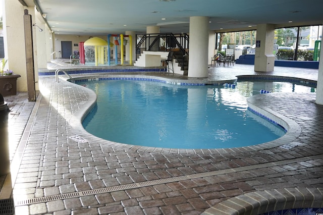 7100 N Ocean Blvd Unit 316, Myrtle Beach, SC 29572 - indoor community pool featuring a patio