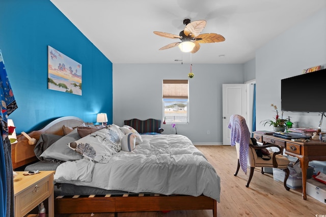 196 Cypress Tree Loop, Longs, SC 29568 - bedroom with light wood-type flooring and ceiling fan