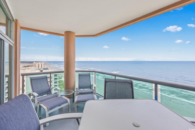 5700 N Ocean Blvd Unit Ph12, North Myrtle Beach, SC 29582 - balcony with view of water and beach