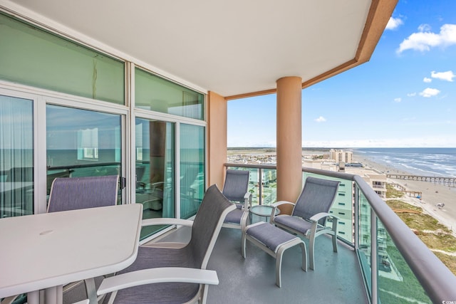 5700 N Ocean Blvd Unit Ph12, North Myrtle Beach, SC 29582 - balcony featuring view of water and beach