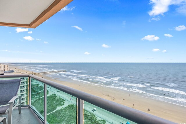 5700 N Ocean Blvd Unit Ph12, North Myrtle Beach, SC 29582 - balcony with view of water and beach