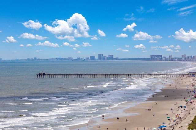 5700 N Ocean Blvd Unit Ph12, North Myrtle Beach, SC 29582 - water view with nearby beach and city skyline