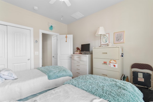 765 Berkshire Ave, Myrtle Beach, SC 29577 - bedroom with a closet and ceiling fan