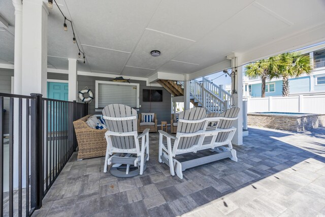 1705 N Ocean Blvd N, North Myrtle Beach, SC 29582 - view of patio featuring stairway