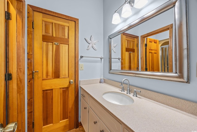 1705 N Ocean Blvd N, North Myrtle Beach, SC 29582 - bathroom featuring vanity and an enclosed shower