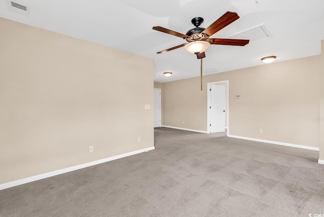 126 Dreamland Dr, Murrells Inlet, SC 29576 - carpeted spare room with attic access, ceiling fan, and baseboards