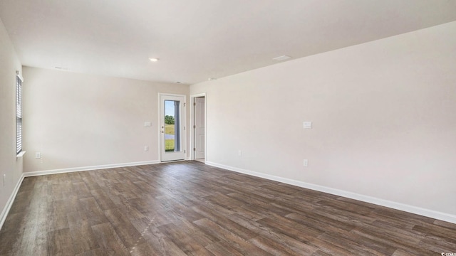 575 Strawberry Field Way, Galivants Ferry, SC 29544 - spare room with dark wood-type flooring and recessed lighting