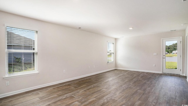 575 Strawberry Field Way, Galivants Ferry, SC 29544 - spare room with dark wood-style flooring and recessed lighting