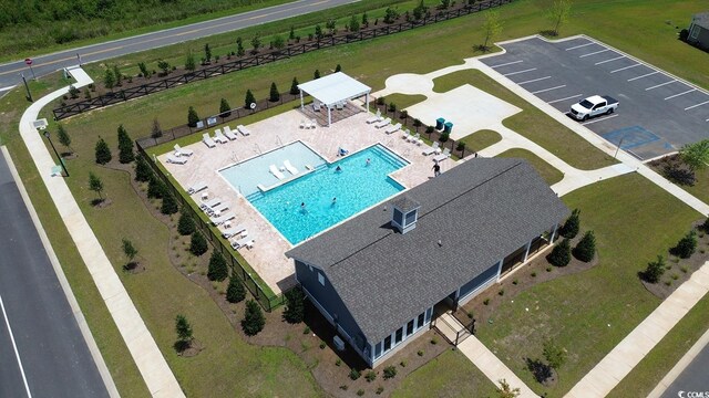 575 Strawberry Field Way, Galivants Ferry, SC 29544 - aerial view of a pool