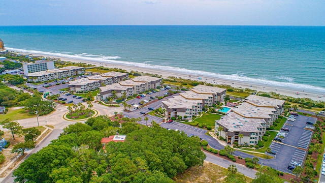5601 N Ocean Blvd Unit A-307, Myrtle Beach, SC 29577 - bird's eye view of waterfront with a beach and apartment complex