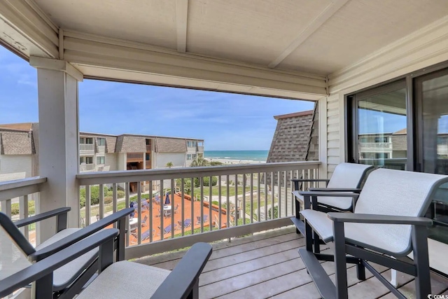 5601 N Ocean Blvd Unit A-307, Myrtle Beach, SC 29577 - balcony featuring a water view