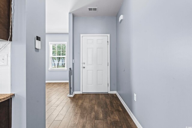 4115 Alvina Way, Myrtle Beach, SC 29579 - entryway with dark wood-style floors and baseboards