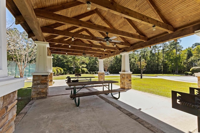 29 Saltwind Loop, Murrells Inlet, SC 29576 - view of patio featuring a gazebo and ceiling fan