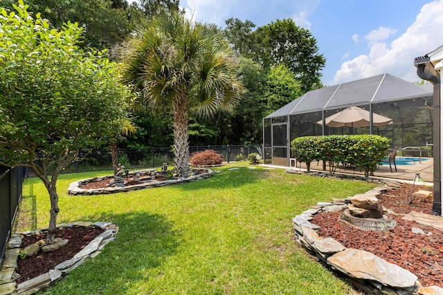 29 Saltwind Loop, Murrells Inlet, SC 29576 - view of yard featuring an outdoor pool, a lanai, and a patio area