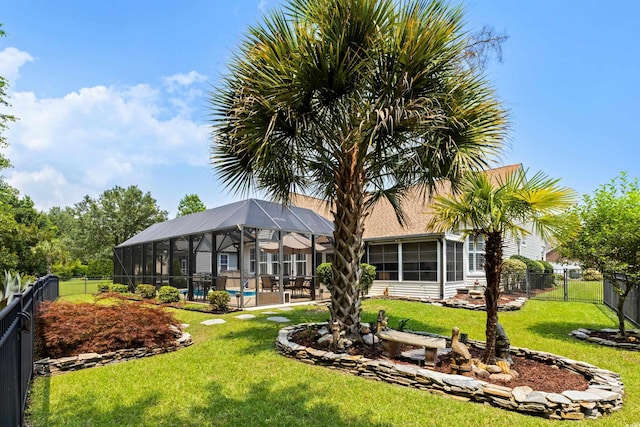 29 Saltwind Loop, Murrells Inlet, SC 29576 - rear view of house featuring a pool, a lanai, and a patio area