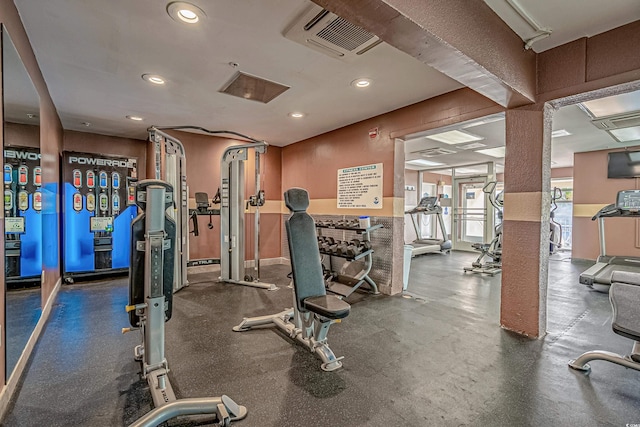 2801 S Ocean Blvd Unit 835, North Myrtle Beach, SC 29582 - gym with recessed lighting