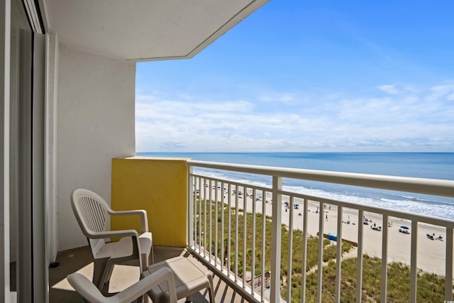 2801 S Ocean Blvd Unit 835, North Myrtle Beach, SC 29582 - balcony featuring view of water and beach
