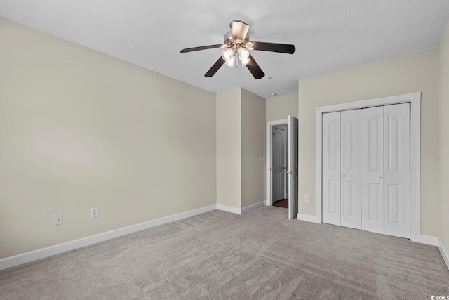 2241 Waterview Dr Unit 514, North Myrtle Beach, SC 29582 - unfurnished bedroom featuring carpet flooring, baseboards, a closet, and a ceiling fan