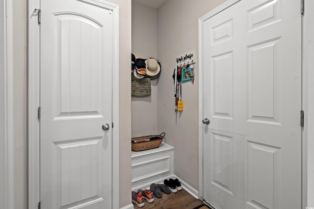 915 Sorano St, Myrtle Beach, SC 29579 - mudroom with dark wood-style flooring and baseboards