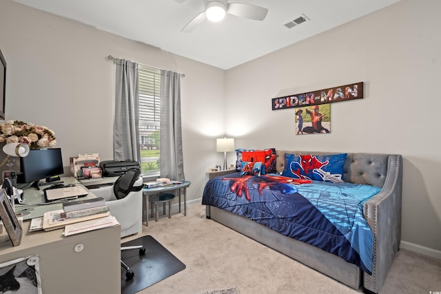 915 Sorano St, Myrtle Beach, SC 29579 - carpeted bedroom featuring an office area, baseboards, and ceiling fan