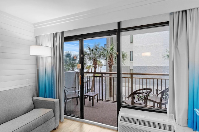 7200 N Ocean Blvd Unit 260, Myrtle Beach, SC 29572 - doorway to outside with wood finished floors
