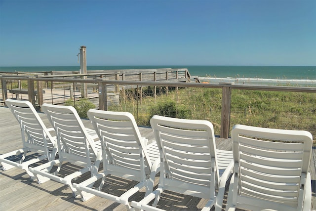 168 Mackinley Cir, Pawleys Island, SC 29585 - wooden deck featuring a water view