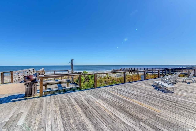 168 Mackinley Cir, Pawleys Island, SC 29585 - wooden terrace with a water view