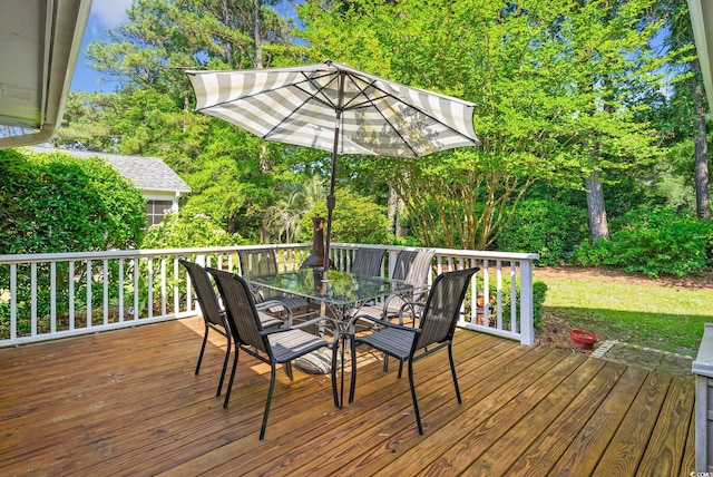 168 Mackinley Cir, Pawleys Island, SC 29585 - wooden terrace with outdoor dining space