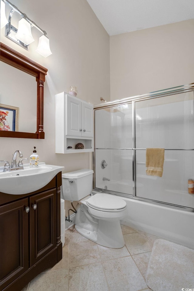 168 Mackinley Cir, Pawleys Island, SC 29585 - full bathroom featuring vanity, bath / shower combo with glass door, and tile patterned flooring