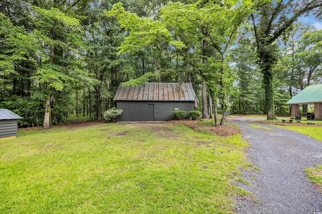 3231 Center Rd, Georgetown, SC 29440 - view of grassy yard with an outdoor structure