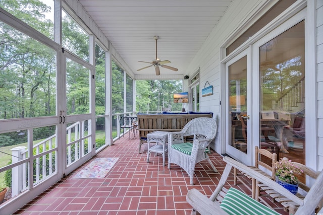 3231 Center Rd, Georgetown, SC 29440 - sunroom featuring ceiling fan and plenty of natural light