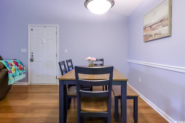 3774 Hitchcock Way Unit 836, Myrtle Beach, SC 29572 - dining space featuring wood finished floors and lofted ceiling