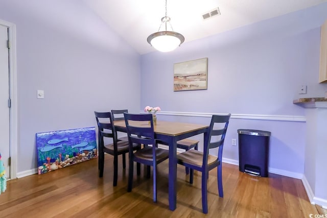 3774 Hitchcock Way Unit 836, Myrtle Beach, SC 29572 - dining room with wood finished floors and vaulted ceiling