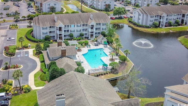 3774 Hitchcock Way Unit 836, Myrtle Beach, SC 29572 - aerial view of a pool and a large body of water