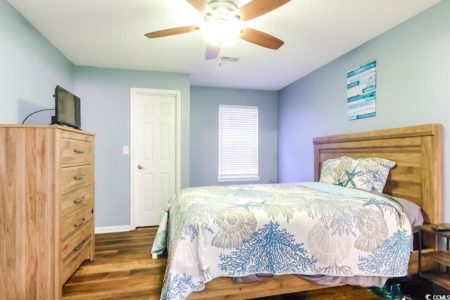 3774 Hitchcock Way Unit 836, Myrtle Beach, SC 29572 - bedroom featuring wood finished floors and ceiling fan