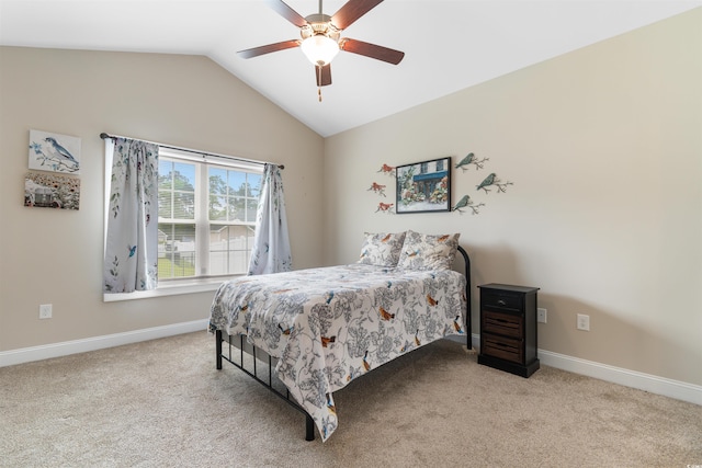 177 Baylee Cir, Galivants Ferry, SC 29544 - carpeted bedroom with lofted ceiling and a ceiling fan
