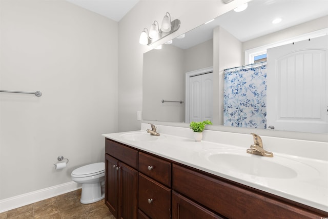 177 Baylee Cir, Galivants Ferry, SC 29544 - bathroom with double vanity and a shower with curtain