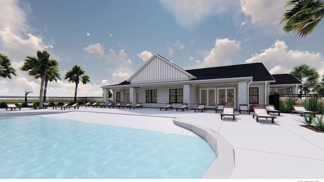 5034 Selene Ct, Myrtle Beach, SC 29588 - community pool with french doors and a patio