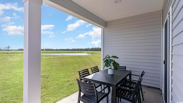 2847 Riverboat Way, Conway, SC 29526 - view of patio featuring a water view