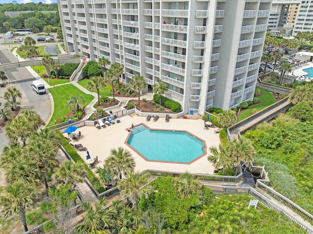 9820 Queensway Blvd Unit 502, Myrtle Beach, SC 29572 - community pool with a patio area