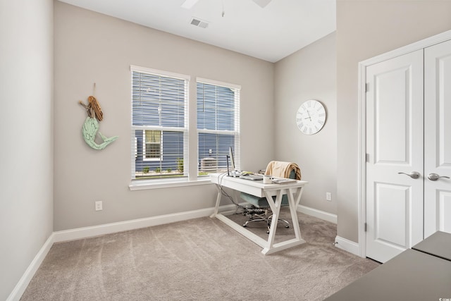 314 Bumble Cir, Murrells Inlet, SC 29576 - office space featuring carpet and ceiling fan