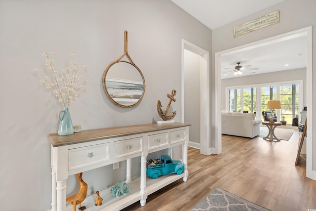 314 Bumble Cir, Murrells Inlet, SC 29576 - hallway featuring light wood-style flooring and baseboards