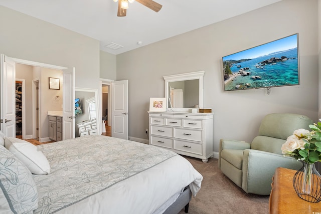314 Bumble Cir, Murrells Inlet, SC 29576 - carpeted bedroom featuring a ceiling fan and baseboards