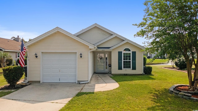 1407 Sunningdale Ln, Myrtle Beach, SC 29588 - single story home with an attached garage, driveway, and a front lawn