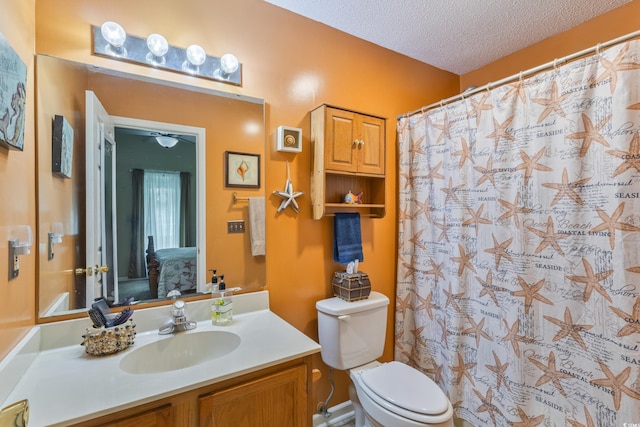 1407 Sunningdale Ln, Myrtle Beach, SC 29588 - full bathroom with vanity, a textured ceiling, and a shower with shower curtain