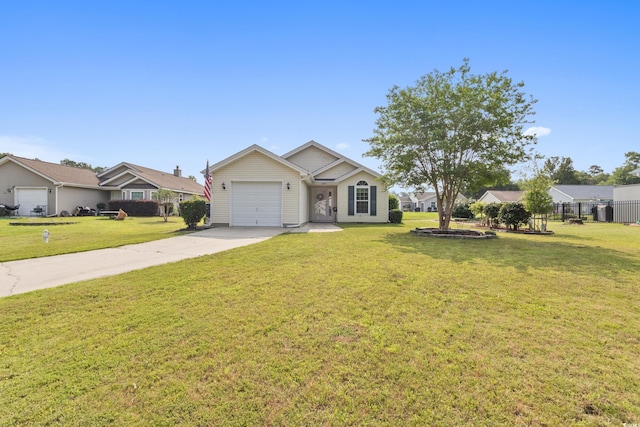 1407 Sunningdale Ln, Myrtle Beach, SC 29588 - ranch-style house featuring driveway, an attached garage, and a front yard