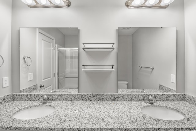 3547 Ladybank Loop, Myrtle Beach, SC 29577 - bathroom featuring a shower stall, toilet, and vanity